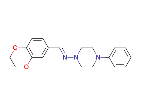 (E)-N-((2,3-dihydrobenzo[b][1,4]dioxin-6-yl)methylene)-4-phenylpiperazin-1-amine