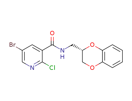 (S)-5-bromo-2-chloro-N-((2,3-dihydrobenzo[b][1,4]dioxin-2-yl)methyl)nicotinamide
