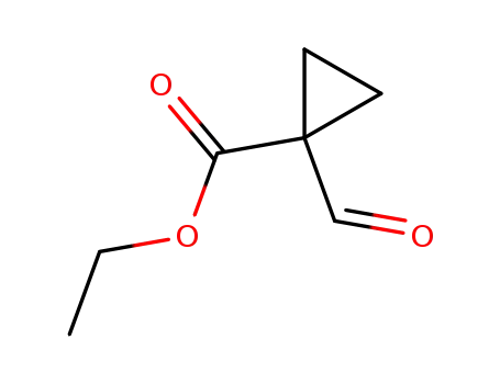 Molecular Structure of 33329-70-3 (CYCLOPROPANECARBOXYLIC ACID, 1-FORMYL-, ETHYL ESTER)
