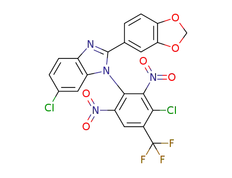 2-(benzo[d][1,3]dioxol-5-yl)-5-chloro-1-(3-chloro-2,6-dinitro-4-(trifluoromethyl)phenyl)-1H-benzo[d]imidazole