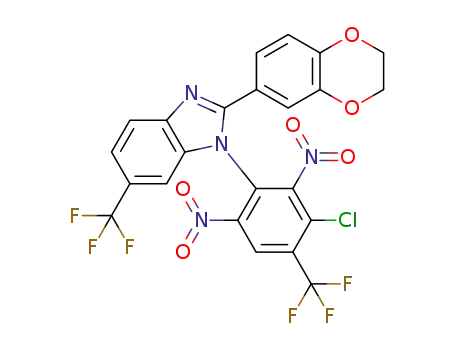 1-(3-chloro-2,6-dinitro-4-(trifluoromethyl)phenyl)-2-(2,3-dihydrobenzo[b][1,4]dioxin-6-yl)-5-(trifluoromethyl)-1Hbenzo[d]imidazole