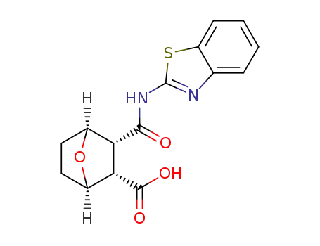 3-(benzo[d]thiazol-2-ylcarbamoyl)-7-oxabicyclo[2.2.1]heptane-2-carboxylic acid