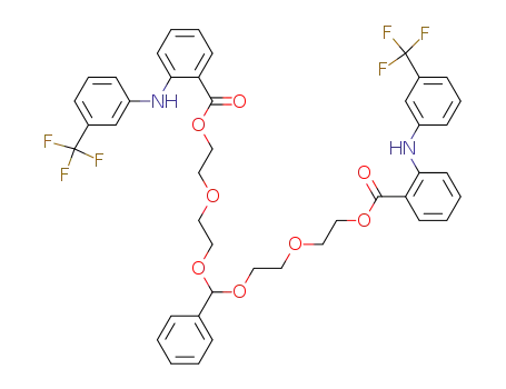 Molecular Structure of 64661-77-4 (Benzoic acid, 2-[[3-(trifluoromethyl)phenyl]amino]-,
7-phenyl-3,6,8,11-tetraoxatridecane-1,13-diyl ester)