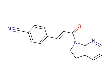 (E)-4-(3-(2,3-dihydro-1H-pyrrolo[2,3-b]pyridin-1-yl)-3-oxoprop-1-en-1-yl)benzonitrile
