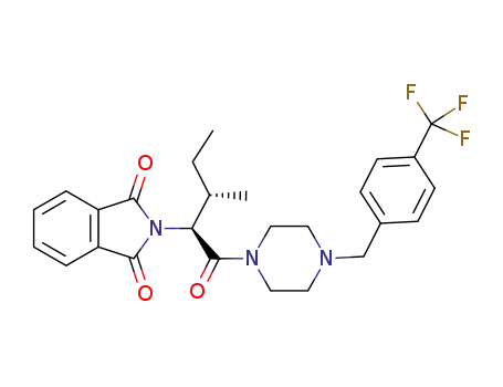 2-((2S,3S)-3-methyl-1-oxo-1-(4-(4-(trifluoromethyl)benzyl)piperazin-1-yl)pentan-2-yl)isoindoline-1,3-dione