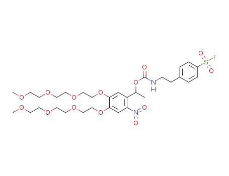1-(4,5-bis(2-(2-(2-methoxyethoxy)ethoxy)ethoxy)-2-nitrophenyl)ethyl 4-(fluorosulfonyl)phenethylcarbamate