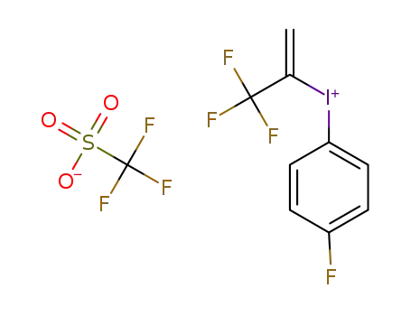(4-fluorophenyl)(3,3,3-trifluoroprop-1-en-2-yl)iodonium trifluoromethane sulfonate