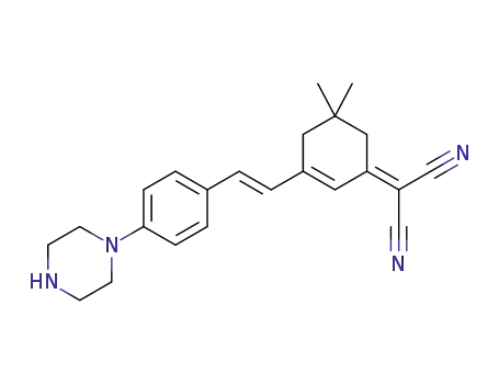 (E)-2-(5,5-dimethyl-3-(4-(piperazin-1-yl)styryl)cyclohex-2-en-1-ylidene)malononitrile