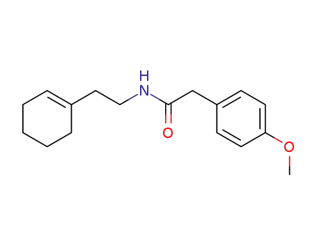 Molecular Structure of 51072-34-5 (N-[2-(1-cyclohexen-1-yl)ethyl]-2-(4-methoxyphenyl)acetamide)