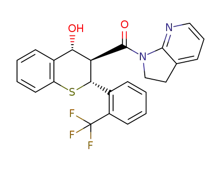 (2,3-dihydro-1H-pyrrolo[2,3-b]pyridin-1-yl)((2R,3S,4R)-4-hydroxy-2-(2-(trifluoromethyl)phenyl)thiochroman-3-yl)methanone