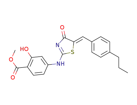 methyl 2-hydroxy-4-[(5-(Z)-(4-propybenzylidene)-4(H)-oxo-1,3-thiazol-2-yl)amino]benzoate