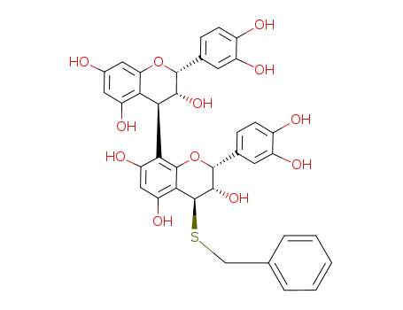 (2R,3R,4R)-2,3-cis-3,4-trans-3,5,7,3',4'-pentahydroxy-4-<(2R,3S,4S)-2,3-cis-3,4-trans-3,5,7,3',4'-pentahydroxy-4-benzylthioflavan-8-yl>flavan