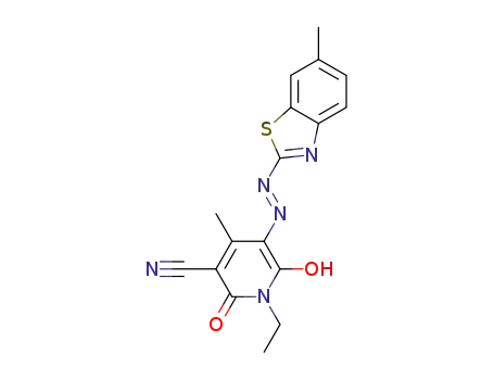 1-ethyl-6-hydroxy-4-methyl-5-[(E)-(6-methyl-1,3-benzothiazol-2-yl)diazenyl]-2-oxo-1,2-dihydropyridine-3-carbonitrile