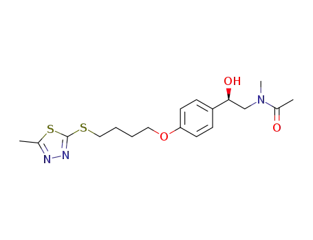 (R)-N-(2-hydroxy-2-(4-(4-((5-methyl-1,3,4-thiadiazol-2-yl)thio)butoxy)phenyl)ethyl)-N-methylacetamide