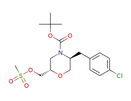 (2R,5S)-tert-butyl 5-(4-chlorobenzyl)-2-(((methylsulfonyl)oxy)methyl)morpholine-4-carboxylate