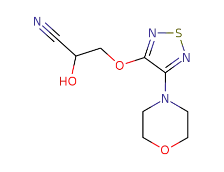 2-hydroxy-3-(4-morpholin-4-yl-[1,2,5]thiadiazol-3-yloxy)-propionitrile