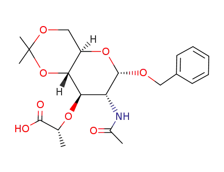 (R)-2-(((4aR,6S,7R,8R,8aS)-7-acetamido-6-(benzyloxy)-2,2-dimethylhexahydropyrano[3,2-d][1,3]dioxin-8-yl)oxy)propanoic acid