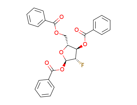 97614-43-2,2-Deoxy-2-fluoro-1,3,5-tri-O-benzoyl-D-ribofuranose,a-D-Arabinofuranose,2-deoxy-2-fluoro-, tribenzoate (9CI);2'-Fluoro-2'-deoxy-1,3,5-tri-O-benzoyl-a-D-arabinofuranose;1,3,5-Tri-O-benzoyl-2-deoxy-2-fluoro-α-D-arabinose;