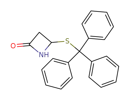 4-(triphenylmethylthio)azetidin-2-one
