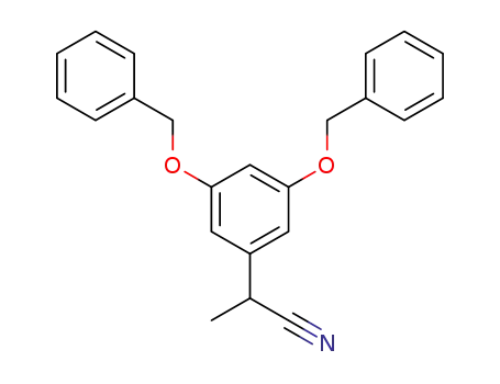 2-(3',5'-dibenzyloxyphenyl)propionitrile