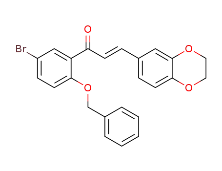 1-(2-benzyloxy-5-bromophenyl)-3-(6-benzodioxan-1,4-yl)propenone