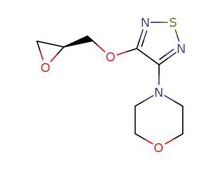 Molecular Structure of 69500-53-4 ((S)-4-[4-(Oxiranylmethoxy)-1,2,5-thiadiazol-3-yl]morpholine)