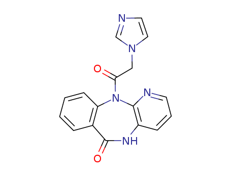 79276-54-3,6H-Pyrido(2,3-b)(1,4)benzodiazepin-6-one, 5,11-dihydro-11-(1H-imidazol -1-ylacetyl)-, hydrate,6H-Pyrido[2,3-b][1,4]benzodiazepin-6-one,5,11-dihydro-11-(1H-imidazol-1-ylacetyl)- (9CI)