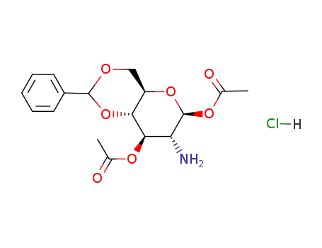 1,3-di-O-acetyl-2-amino-4,6-O-benzylidene-2-deoxy-β-D-glucopyranose hydrochloride