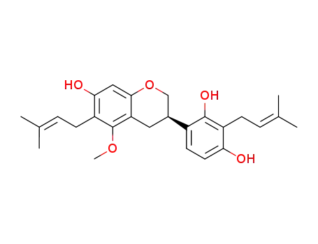 3-[2,4-Dihydroxy-3-(3-methyl-2-butenyl)phenyl]-5-methoxy-6-(3-methyl-2-butenyl)-3,4-dihydro-2H-1-benzopyran-7-ol