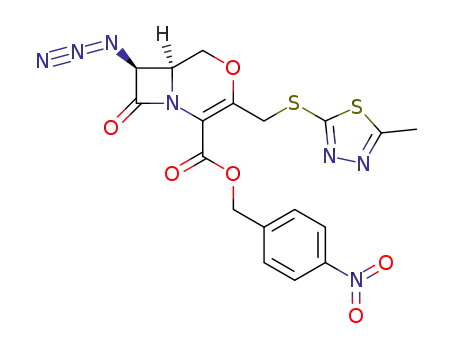 p-nitrobenzyl 7-β-azido-3-<2-thio(5-methyl)-1,3,4-thiadiazolyl>methyl-Δ3-O-2-isocephem-4-carboxylate