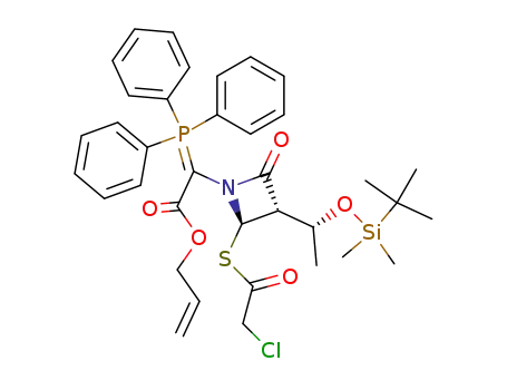 [(2R,3S)-3-[(R)-1-(tert-Butyl-dimethyl-silanyloxy)-ethyl]-2-(2-chloro-acetylsulfanyl)-4-oxo-azetidin-1-yl]-(triphenyl-λ5-phosphanylidene)-acetic acid allyl ester