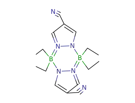 bis-[μ-(4-cyano-pyrazolato-N1:N2)]-tetraethyl-bis-boron