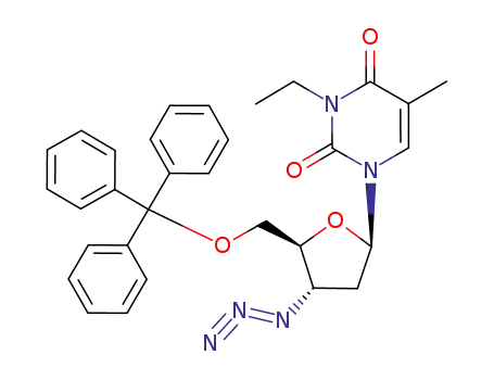 3'-azido-3'-deoxy-3-ethyl-5'-O-tritylthymidine