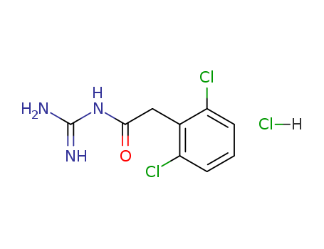 29110-48-3,GUANFACINE HCL,Benzeneacetamide,N-(aminoiminomethyl)-2,6-dichloro-, monohydrochloride (9CI);2,6-Dichlorophenylacetylguanidine hydrochloride;BS 100-141;Estulic;Guanfacine hydrochloride;LON 798;N-Amidino-2-(2,6-dichlorophenyl)acetamidehydrochloride;SPD 503;Tenex;Tenex (pharmaceutical);[(2,6-Dichlorophenyl)acetyl]guanidine monohydrochloride;