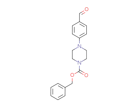 Molecular Structure of 104055-50-7 (1-Piperazinecarboxylic acid, 4-(4-formylphenyl)-, phenylmethyl ester)