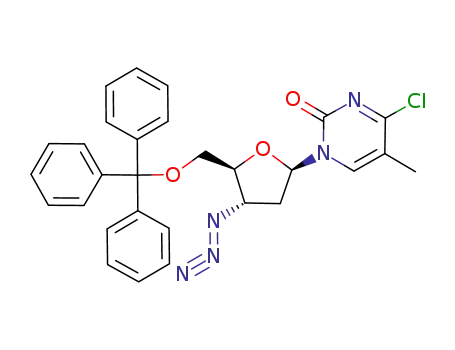 1-((2R,4S,5S)-4-Azido-5-trityloxymethyl-tetrahydro-furan-2-yl)-4-chloro-5-methyl-1H-pyrimidin-2-one