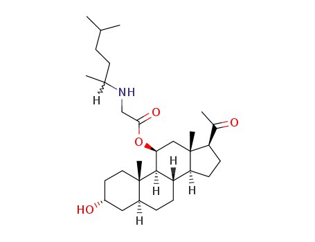 (1,4-Dimethyl-pentylamino)-acetic acid (3R,5S,8S,9S,10S,11S,13S,14S,17S)-17-acetyl-3-hydroxy-10,13-dimethyl-hexadecahydro-cyclopenta[a]phenanthren-11-yl ester