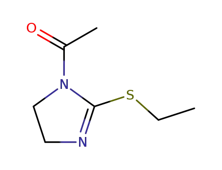 Molecular Structure of 61076-80-0 (1H-Imidazole, 1-acetyl-2-(ethylthio)-4,5-dihydro-)