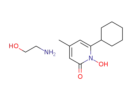 Molecular Structure of 41621-49-2 (Ciclopirox ethanolamine)