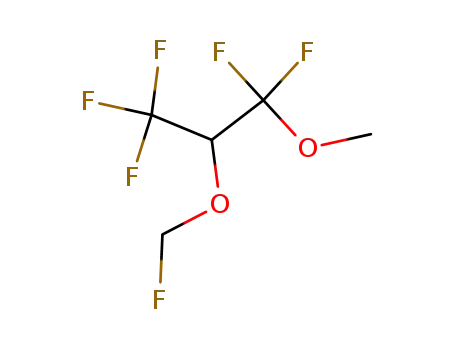 Molecular Structure of 58109-33-4 (fluoromethyl 2-methoxy-2,2-difluoro-1-(trifluoromethyl)ethyl ether)
