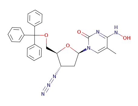 1-((2R,4S,5S)-4-Azido-5-trityloxymethyl-tetrahydro-furan-2-yl)-4-hydroxyamino-5-methyl-1H-pyrimidin-2-one
