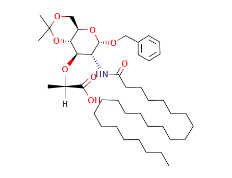 Benzyl 3-O-(D-1-carboxyethyl)-2-deoxy-4,6-O-isopropylidene-2-(tetracosanoylamino)-α-D-glucopyranoside
