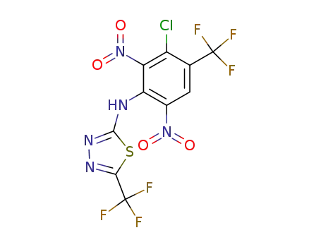 (3-Chloro-2,6-dinitro-4-trifluoromethyl-phenyl)-(5-trifluoromethyl-[1,3,4]thiadiazol-2-yl)-amine