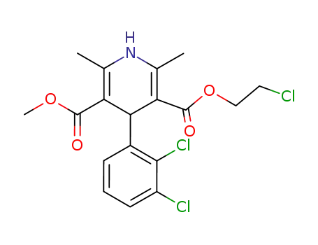 2,6-dimethyl-4-(2,3-dichlorophenyl)-1,4-dihydropyridine-3,5-dicarboxylic acid methyl ester 2-chloroethyl ester