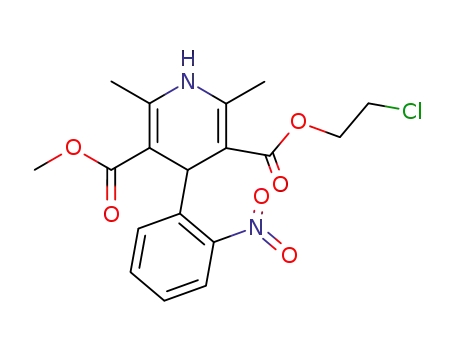 2,6-dimethyl-4-(2-nitrophenyl)-1,4-dihydropyridine-3,5-dicarboxylic acid 3-(2-chloroethyl)ester-5-methyl ester