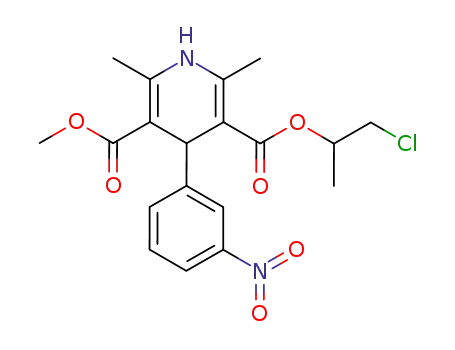 2,6-Dimethyl-4-(3-nitro-phenyl)-1,4-dihydro-pyridine-3,5-dicarboxylic acid 3-(2-chloro-1-methyl-ethyl) ester 5-methyl ester