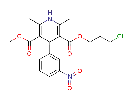 2,6-dimethyl-4-(3-nitrophenyl)-1,4-dihydropyridine-3,5-dicarboxylic acid methyl ester 3-chloropropyl ester