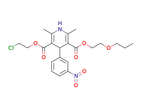 2,6-Dimethyl-4-(3-nitro-phenyl)-1,4-dihydro-pyridine-3,5-dicarboxylic acid 3-(2-chloro-ethyl) ester 5-(2-propoxy-ethyl) ester