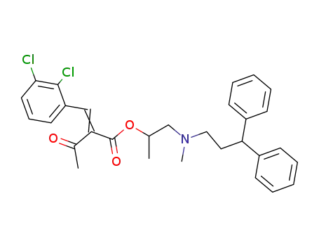 2-[1-(2,3-Dichloro-phenyl)-meth-(Z)-ylidene]-3-oxo-butyric acid 2-[(3,3-diphenyl-propyl)-methyl-amino]-1-methyl-ethyl ester