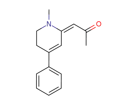 (E)-2-acetylmethylene-1,2,5,6-tetrahydro-1-methyl-4-phenylpyridine